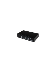 StarTech.com Conmutador Switch KVM 4 Puertos de VÍ­deo VGA USB 2.0 - 1U Rack Estante Negro