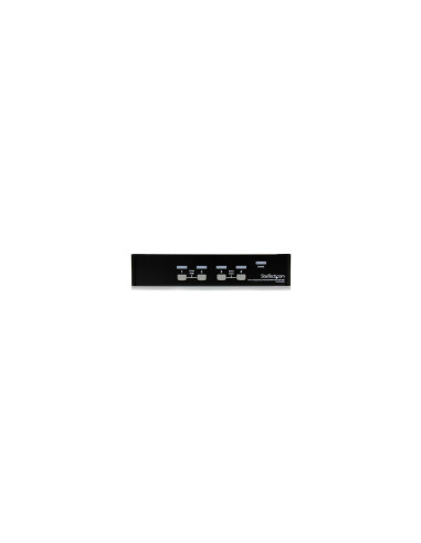 StarTech.com Conmutador Switch KVM 4 Puertos de VÍ­deo VGA USB 2.0 - 1U Rack Estante Negro