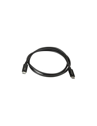 StarTech.com Cable de 1m Thunderbolt 3 USB-C 40Gbps - Compatible con Thunderbolt, DisplayPort y USB - Negro