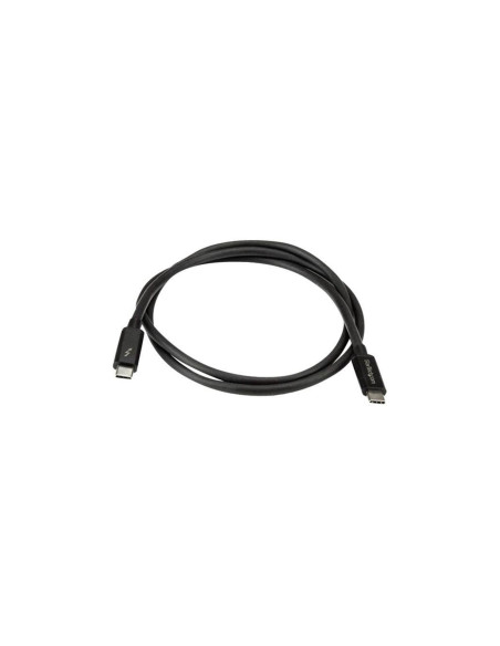 StarTech.com Cable de 1m Thunderbolt 3 USB-C 40Gbps - Compatible con Thunderbolt, DisplayPort y USB - Negro
