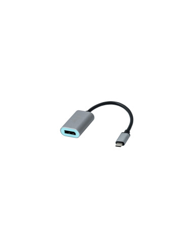 i-tec Metal Adaptador usb tipo-c macho a displayport hembra 0.15m gris turquesa