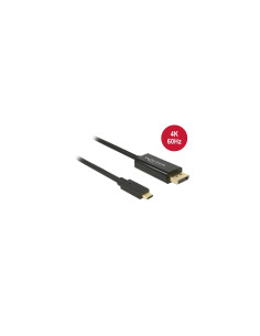 DeLOCK 85256 adaptador de cable de vÍ­deo 2 m USB Tipo C DisplayPort Negro