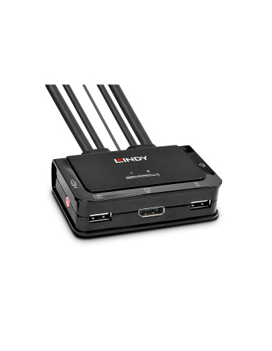 Lindy 42344 interruptor KVM Montaje en rack Negro