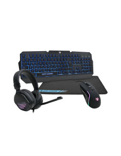 Deep Gaming Pack gaming DeepX-Wing 2 teclado Ratón incluido USB QWERTY Español Negro