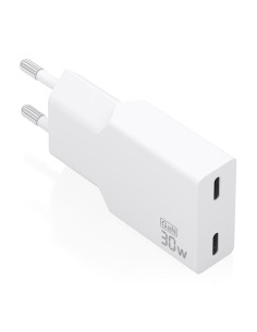 AISENS Cargador Ultra Delgado GaN 30W, 2xUSB-C PD3.0, Blanco