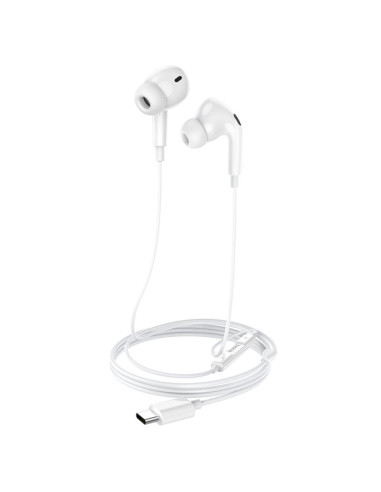 Hoco M101 Pro Auricular con Micrófono y Conexión USB-C Blanco
