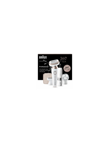 Braun Silk-épil 9 Flex 9-360 3D 40 pinzas Rosa, Blanco