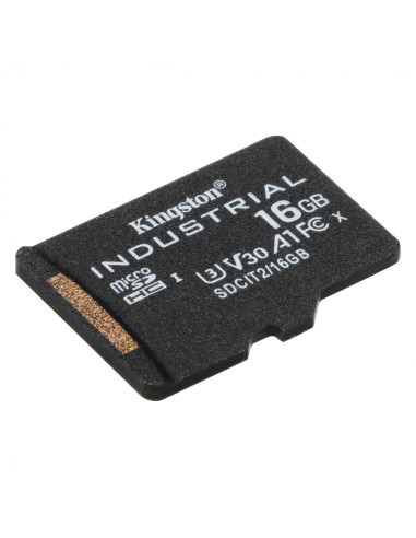 Kingston Technology Industrial Memoria Microsdhc 16gb UHS-I Clase 10 negro