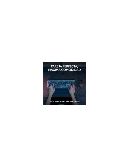 Logitech MX Keys S Combo teclado Ratón incluido RF Wireless + Bluetooth QWERTY Español Grafito