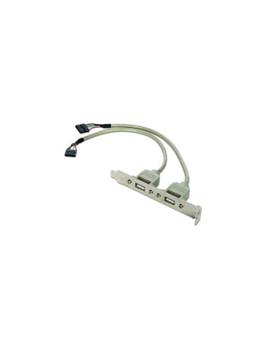 TARJETA CABEZAL BRACKET GEMBIRD USB 2.0 PANEL POSTERIOR 2X USB 0.25METROS CCUSBRECEPTACLE