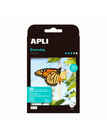 APLI 12081 papel fotográfico Blanco