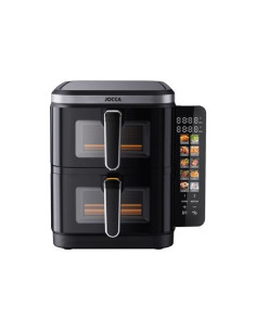 FREIDORA DE AIRE DOBLE COMPARTIMENTO JOCCA 5.5L + 5.5L 11L