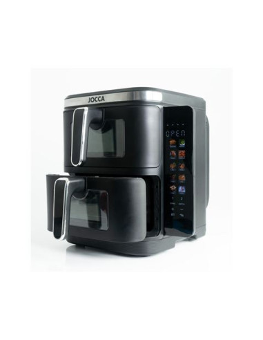 FREIDORA DE AIRE DOBLE COMPARTIMENTO JOCCA 5.5L + 5.5L 11L