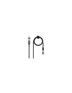 Nanocable 10.01.2501 cable USB 1 m USB A/USB C USB C/Lightning Negro 2