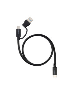 Nanocable 10.01.4802 cable USB USB 3.2 Gen 2 (3.1 Gen 2) 2 m USB A/USB C USB C Negro