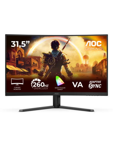 AOC G4 C32G42ZE pantalla para PC 80 cm (31.5") 1920 x 1080 Pixeles Full HD LED Negro, Rojo