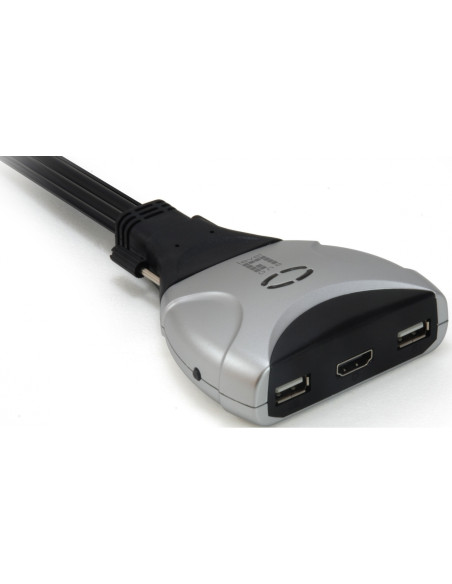 LevelOne KVM de 2 puertos, HDMI, USB