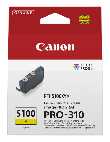 Canon PFI-5100 Y cartucho de tinta 1 pieza(s) Original Amarillo