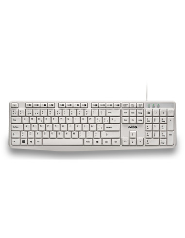 NGS HERITAGE teclado Universal USB QWERTY Español Blanco