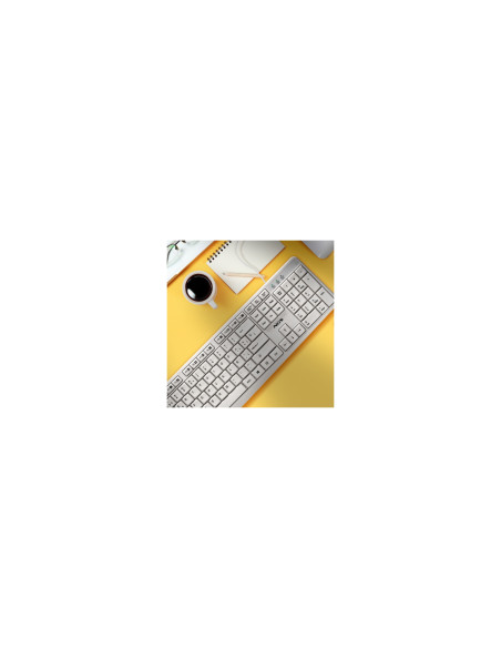 NGS HERITAGE teclado Universal USB QWERTY Español Blanco