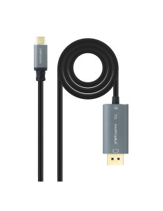Nanocable 10.15.5022 adaptador de cable de vídeo 2 m USB Tipo C DisplayPort Negro