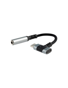 Nanocable 10.24.1207 cambiador de género para cable USB-C + USB-C 3.5 mm Negro