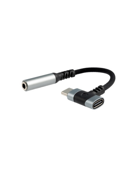 Nanocable 10.24.1207 cambiador de género para cable USB-C + USB-C 3.5 mm Negro