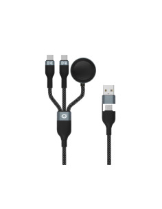 Conceptronic ETTA08B15 cable USB USB 2.0 1,5 m USB A 2 x USB C Negro