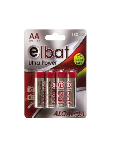 PACK 4 PCS PILAS ALCALINAS LR6/AA