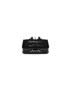 StarTech.com Switch Conmutador KVM de Cable con 2 Puertos VGA USB Alimentado por USB con Interruptor Remoto 2