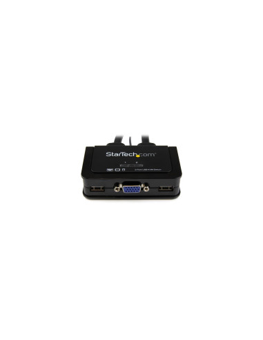 StarTech.com Switch Conmutador KVM de Cable con 2 Puertos VGA USB Alimentado por USB con Interruptor Remoto