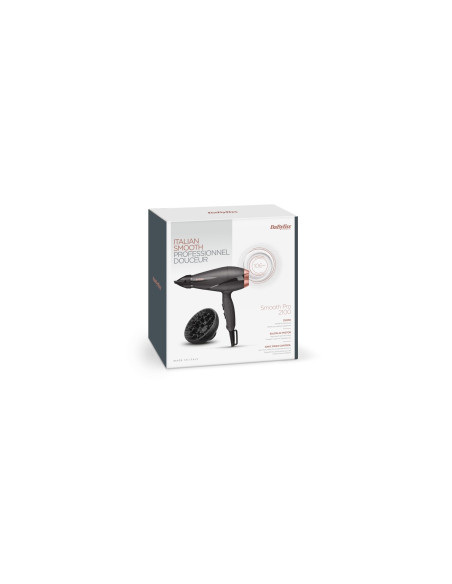 Babyliss Smooth Pro secador de pelo 2100 W tecnologÍ­a iónica monitor ac profesional negro oro rosado 6709DE
