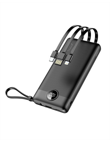 Veger VG-W2059 Power Bank 20.000 mAh Con 4 cables USB-C Micro USB 8 Pin USB-A