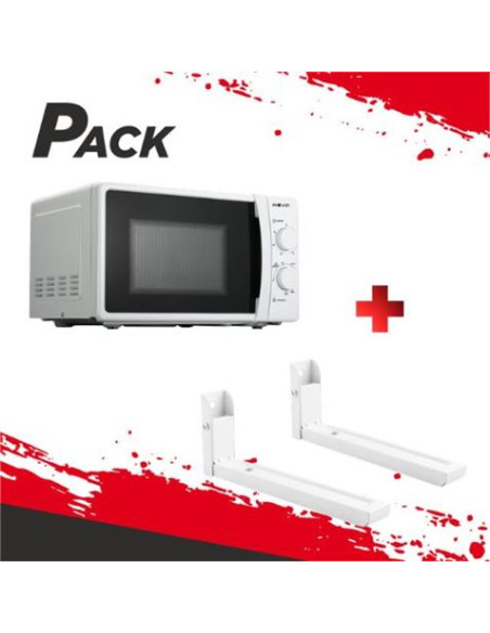 MICROONDAS 20L 700W CON GRILL Y DESCONGELACION + SOPORTE PARA MICROONDAS