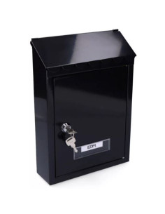 BUZON ACERO STANDAR NEGRO 21X6X30CM