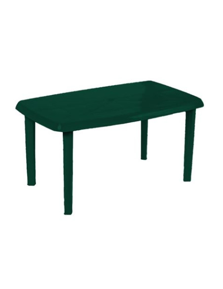 MESA RECTANGULAR DE RESINA VERDE 140X72 SEVEON