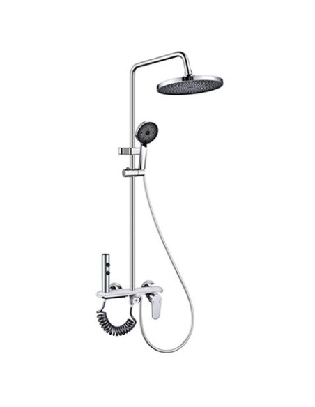 CONJUNTO DE DUCHA CON BARRA Y MONOMANDO CROMADO FONTASTOCK