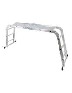 ESCALERA ALUMINIO ARTICULADA 3X4 PLATAFORMA MADER