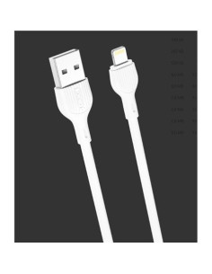 CABLE 2.1A USB A LIGTHNING 1 METRO BLANCO NB200 XO
