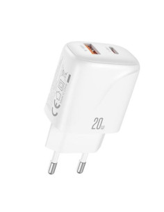 CARGADOR USB+USB-C 20W L158 BLANCO XO