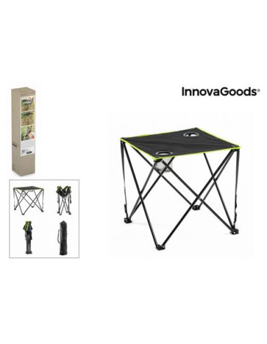 MESA DE CAMPING PLEGABLE TEXTIL CON FUNDA