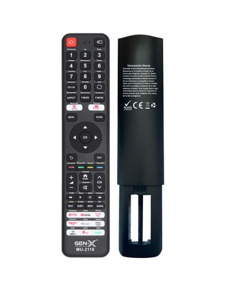 MANDO UNIVERSAL 40 EN 1 SIN CODIGOS MU-2118 GEN-X