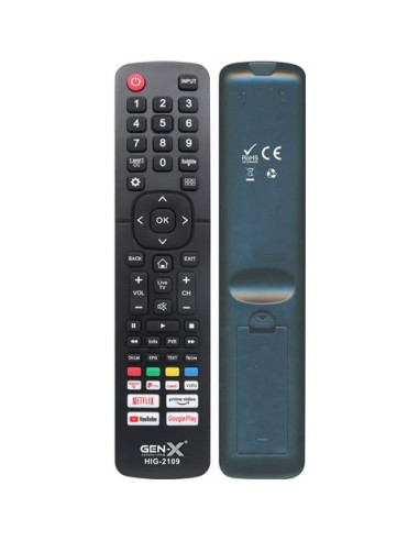 MANDO UNIVERSAL GRANDE PARA TELEVISORES HISENSE HIG-2109 GEN-X