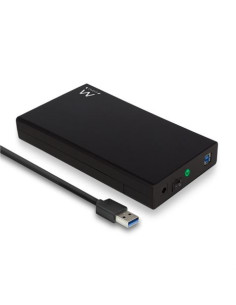 CAJA DISCO EXTERNO SATA 3.5\" USB 3.2 NEGRO EWENT