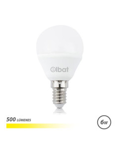 BOMBILLA LED G45 | 6W | 500LM | E14 | LUZ CALIDA | ELBAT