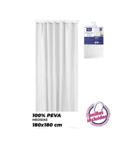 CORTINA DE BAÑO 180X180 BLANCA HBS