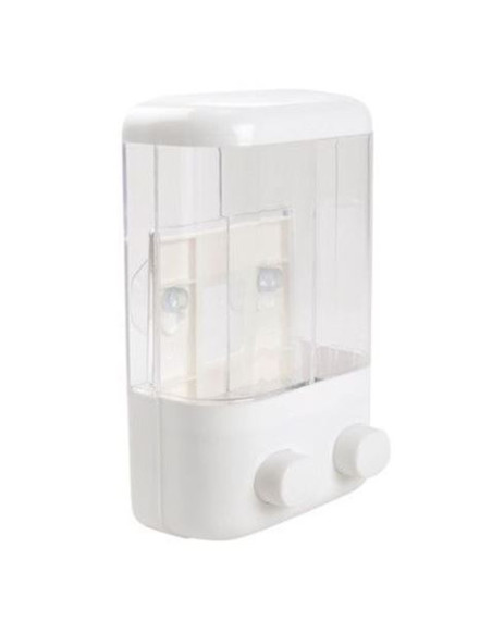 DISPENSADOR JABON-CHAMPU BAÑO 2X500ML BLANCO