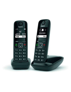 TELEFONO INALAMBRICO GIGASET AS690 DUO NEGRO