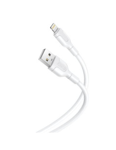 CABLE NB212 SILICONA USB - LIIGHTNING | 2.1A | 1 MTR | BLANCO XO