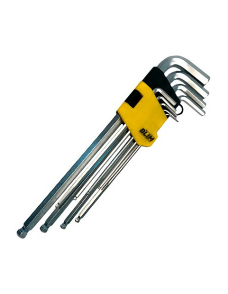 JUEGO LLAVES ALLEN LARGAS BOLA 9 PCS BLIM